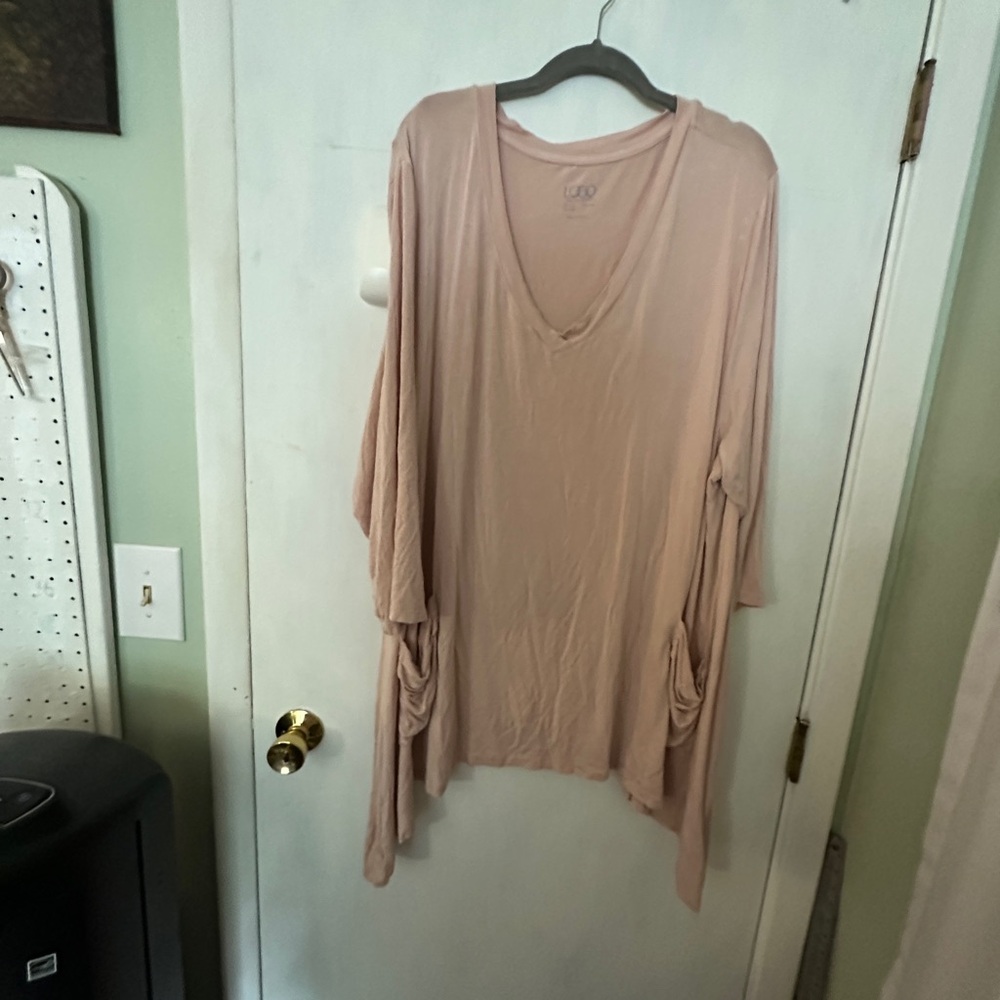 LOGO by Lori Goldstein Blush Tunic Top